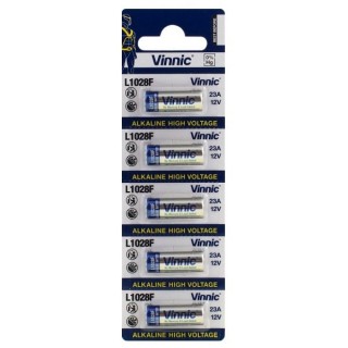 BAT23.VNC5; 23A paristot Vinnic Alkaline L1028/MN21 5 kpl pakkauksessa.