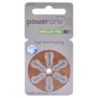 Size 312 | Hearing aid batteries Varta Zn-Air PR41 in a package of 6 pcs.