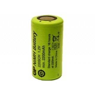 SC battery SubC 1.2V Ni-MH 220SCH 2200mAh 2.6Wh Ø23.0x43.0mm 55g GP