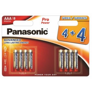 BATAAA.ALK.PPP8; LR03/AAA baterijas Panasonic PRO Power Alkaline MN2400/E93 iepakojumā 8 gb.