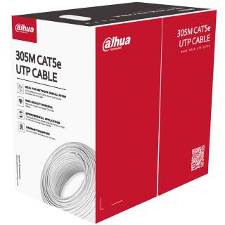 LAN Computer network cable DAHUA CAT6 UTP | for indoor | 305m coil | Price per meter, CPR class Eca