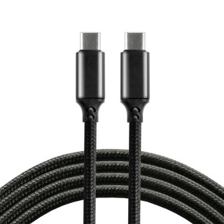 Cable USB-C 3.0 male/male 1.0m everActive CBB-1PD5 5A black nylon