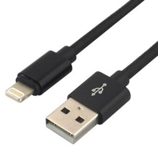 USB salama uros / USB A uros 1.2m everActive CBB-1.2IB nopea 2.4A musta