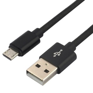 USB micro B cable / USB A 1.0m everActive CBB-1MB 2.4A in a package of 1 pc.