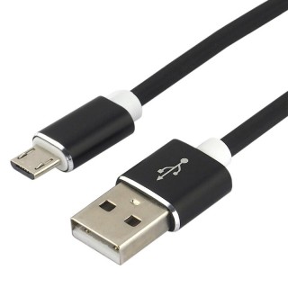 USB micro B kabelis / USB A 1.0m everActive CBS-1.5MB 2.4A juodas pakuotėje 1 vnt.