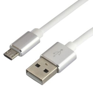 USB micro B -kaapeli / USB A 1.0m everActive CBS-1.5MW 2.4A valkoinen 1 kpl pakkauksessa.