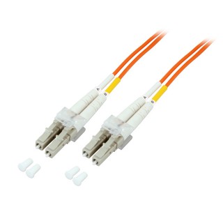 LC/UPC-LC/UPC connecting cable MultiMode OM2 50/125, Duplex, LSZH Orange, 1m