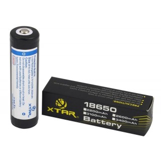 Battery 18650 3.7V XTAR lithium 2600 mAh package 1 pc.