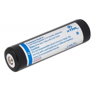 Battery 18650 3.7V XTAR lithium 2600 mAh package 1 pc.