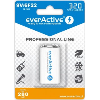 AK9.eA.PL1; 6F22/9V batteries 8.4V everActive Professional line Ni-MH 320 mAh in a package of 1 pc.