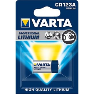 BAT123.V1; CR123 paristot Varta litium 6205 pakkaus 1 kpl.
