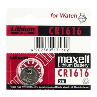 BAT1616.MX1; CR1616 baterijas 3V Maxell litija CR1616 iepakojumā 1 gb.