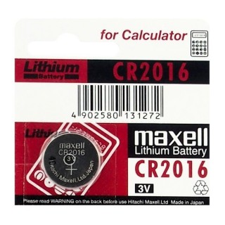 BAT2016.MX1; CR2016 batteries 3V Maxell lithium CR2016 in a package of 1 pc.