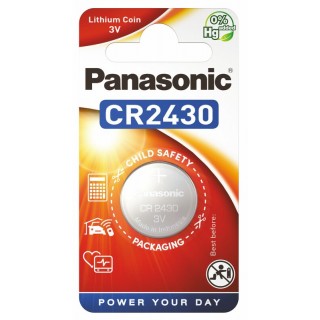 CR2430 paristot 3V Panasonic litium pakkauksessa 1 kpl.
