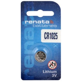 Батарейки CR1025 литиевые Renata в упаковке по 1 шт.