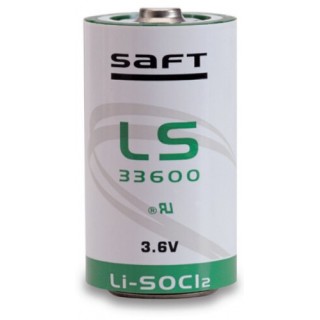 D akku 3.6V SAFT LiSOCl2 LS 33600 1 kpl pakkauksessa.