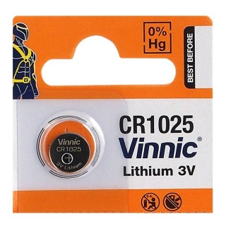 BAT1025.VNC1; CR1025 paristot Vinnic litium - pakkauksessa 1 kpl.