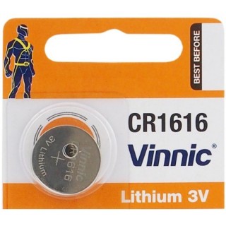 БАТ1616.VNC1; Батарейки CR1616 Vinnic литиевые - в упаковке 1 шт.