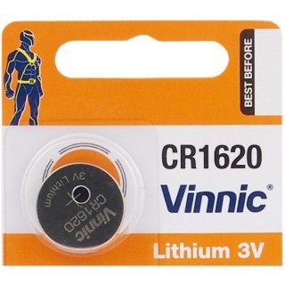 БАТ1620.VNC1; Батарейки CR1620 Vinnic литиевые – в упаковке 1 шт.