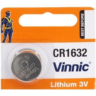 БАТ1632.VNC1; Батарейки CR1632 Vinnic литиевые – в упаковке 1 шт.