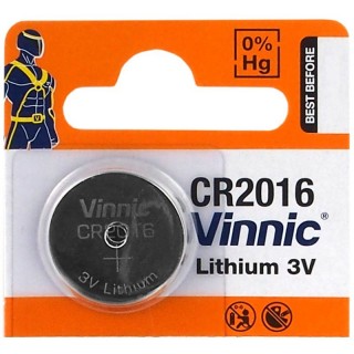BAT2016.VNC1; CR2016 baterijas Vinnic litija - iepakojumā 1 gb.