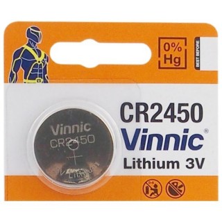 CR2450 baterijas Vinnic litija 3V- iepakojumā 1 gb.