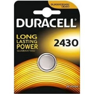 CR2430 batteries 3V Duracell lithium DL2430 in a package of 1 pc.