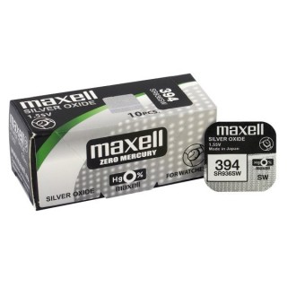 BAT394.MX1; 394 akkua 1.55V Maxell hopeaoksidi SR936SW, 380 1 kpl pakkauksessa.