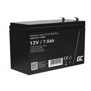 12V SAFI 7Ah akumulators :: Svina-Skābes :: 12 Volti, 7 ampērstundas (Ah) :: Klemmes tips T1(4.75mm)