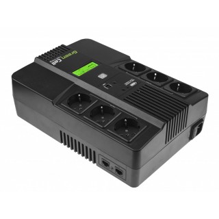 Green Cell ® UPS AiO 800VA/480W LCD displejs, 6x220V kontaktligzdas + 1xUSB ports