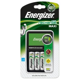 Energizer Maxi laturi + 4xR6/AA 2000 mAh NH15-2000 1 kpl pakkauksessa.