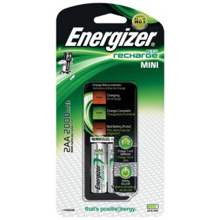 Energizer MINI laturi + 2xR6/AA 2000 mAh CH2PC4 1 kpl pakkauksessa.