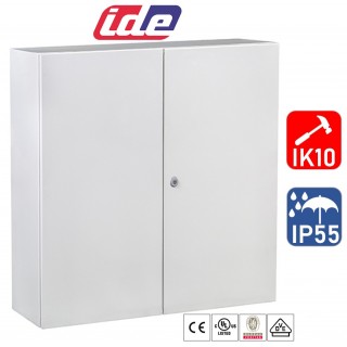 IDE ARGENTA Metal cabinet 1000x1000x300 double door, IK10, IP55 RAL7035