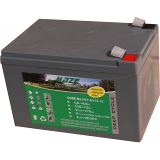 Želejas (GEL) akumulators 12V 12Ah (12.3Ah) | 152x99x96mm |3.7kg | Haze HZY-EV12-12