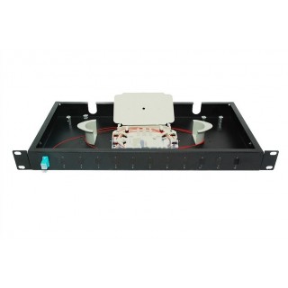 19" Fixed optical patch panel with cassette , 12 port SC simplex or  LC duplex