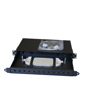 MM Комплект оптической панели с кассетой | 19" | для 24 портов | адаптеры LC OM2 и пигтейлы