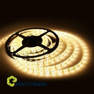 Moisture-resistant LED tape (5W/m, shade 3000K) set with power supply unit. Length 5+5=10 meters.