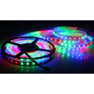 3 meters of colorful RGB, moisture-resistant 12V LED tape set with remote control. Length 3 meters