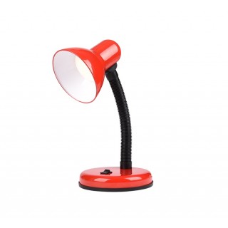 DESK Lamp 220V E27 iron lampshade, plastic base, 140*300mm, 1.2m 0.5mm² cable, red