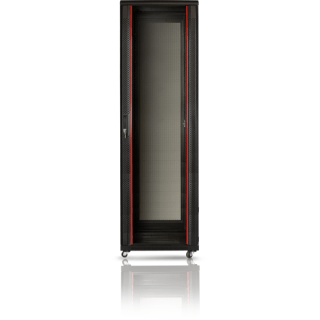 42U 19'' Floor cabinet / 600 x 800 x 2000mm/ Glass doors/ Flat-pack