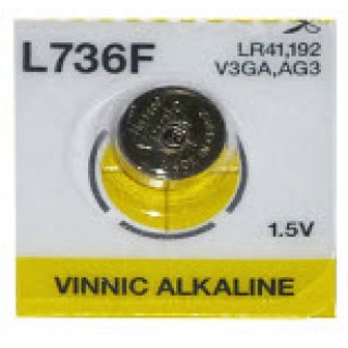 БАТГ3.ВНК; Аккумулятор G3 Vinnic Alkaline LR736/L736/192 без упаковки 1шт.