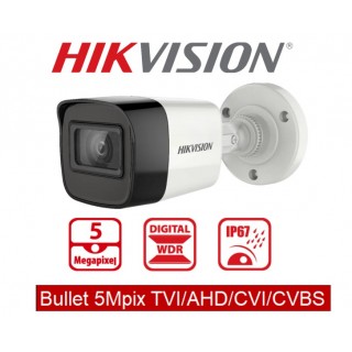 Bullet 5Mpix TVI/AHD/CVI/CVBS Turbo HD camera :: DS-2CE16H0T-ITF :: HIKVISION