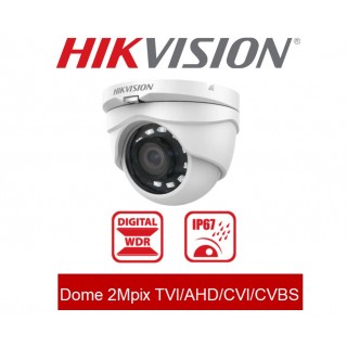Dome 2Mpix TVI/AHD/CVI/CVBS Turbo HD camera :: DS-2CE56D0T-IRMF :: HIKVISION