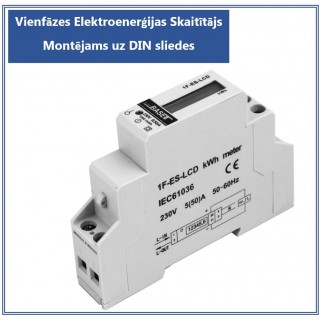 Vienfazis elektros skaitiklis ProBase, 0,25-50 A, 230/240 V, 1x DIN