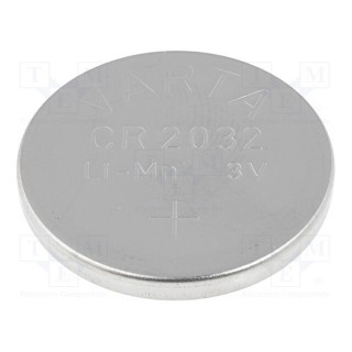 CR2032 baterijas 3V Varta litija 2032 (industrial 20gb.iepakojumā), cena par 1 bateriju