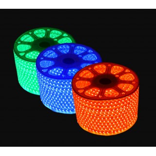 220V värviline RGB LED lint 5050 14,4W IP65 50m rull