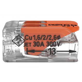 2-контактная клемма 221-612 50 шт. Тонкожильный провод: 0,14…6 мм² / 24…12 AWG