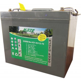 Želejas (GEL) akumulators 12V 86Ah | 260x168x211mm | 24.20kg | Haze HZY-EV12-70