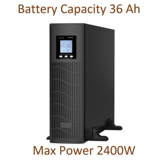 Proffesional Pure sinusoidal UPS Inverter with battery. 4x12V/9Ah| 2400W | LCD display