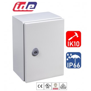 IDE ARGENTA Metal cabinet 300x300x200, IK10, IP66 RAL7035